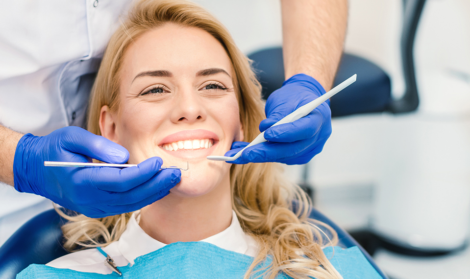 Smiling dental patient
