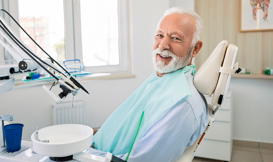 Senior dental patient
